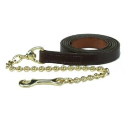 Western Rawhide Premium Leather Lead With Chain