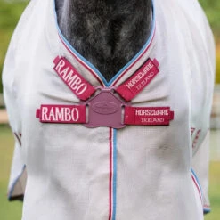Horseware Ireland HORSEWARE - RAMBO PROTECTOR DISC CLOSURE OATMEAL/CHERRY -Best Saddle Shop 467268 1600 auto