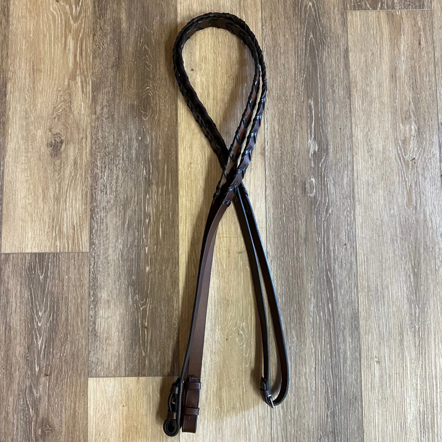 Consignment Brown 3/4" Laced Reins 1 Consignment Brown 3/4" Laced Reins