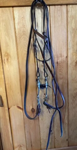 Consignment Western Headstall With 5" Shank Bit & Split Reins