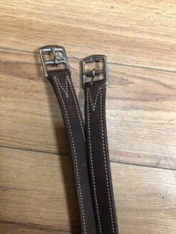 ErrePlus Stirrup Leathers - Brown, 53"