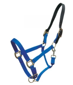 Nylon Halter With Leather Breakaway-Full Black
