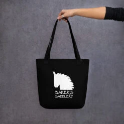 BAKER'S - Tote Bag -Best Saddle Shop all over print tote black 15x15 mockup 637be080d8cbb