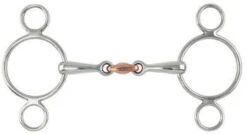Shires 2-Ring Copper French Link Gag